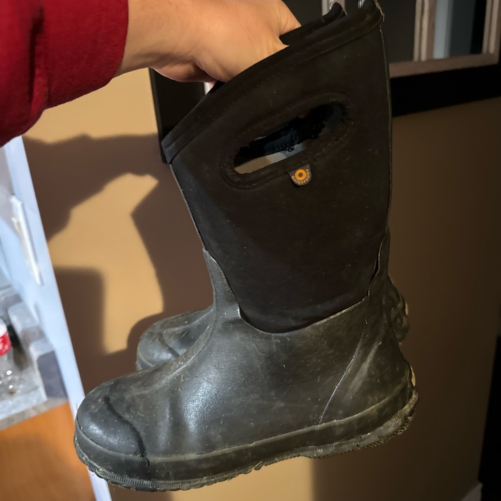Classic Black and Gray High Boots